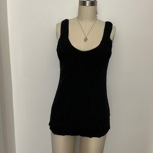Free people intimately black textured tank top